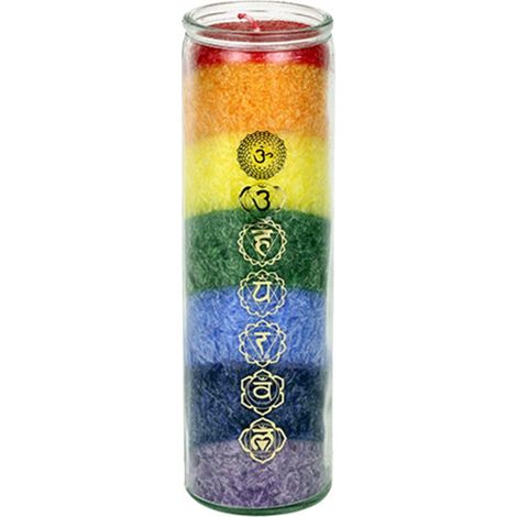 Bougie en stearine 100 heures 7 chakras (1/2)