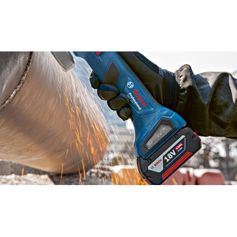 Meuleuse Brushless 18V BOSCH 125mm GWS 18V-7 - machine nue - 06019H9001 — vue 4