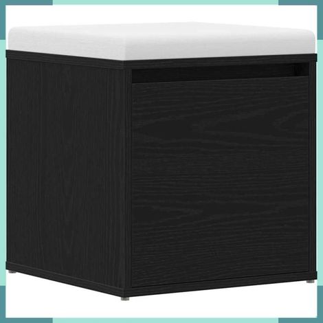 862792 Commode Chêne noir 40,5 x 40 x 40 cm Bois d'ingénierie (1/5)