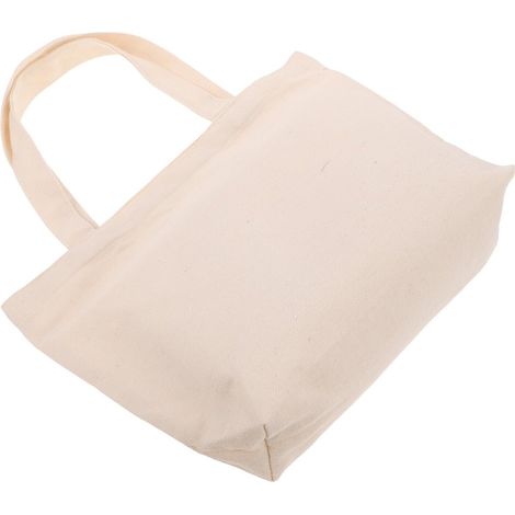 INOOMP Lot de 10 sacs cabas blancs en toile avec poignées , petits légers et réutilisables pour les