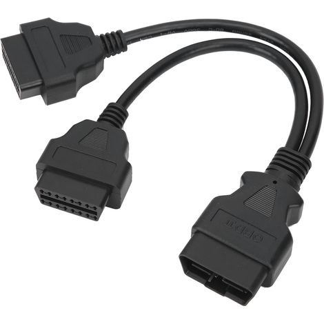 Câble OBD2 à 16 broches, séparateur d'extension 1 à 2, adaptateur de connecteur de Diagnostic de voiture, longueur de 11,8 pouces (1/5)