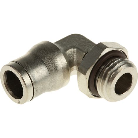 Adaptateur fileté coudé Legris 3 699 vers Enfichable, 8 mm G 1/4 Mâle ( Prix pour Paquet de 5 ) (1/2)
