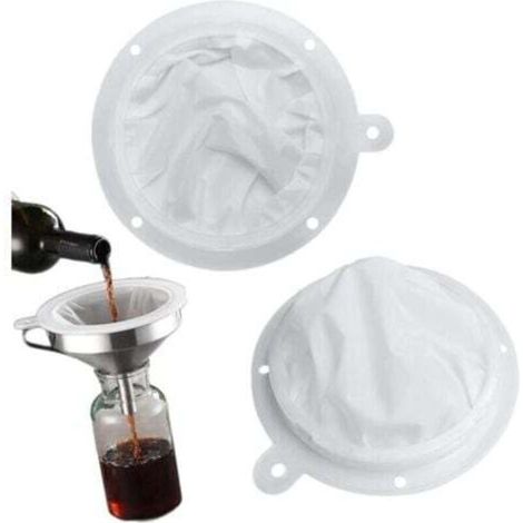 Lebensmittelfilter, Küchensieb aus Nylon, Marmeladensieb, Feinsieb zum Filtern von Wein, Saft, Milch und Kaffee, 200 Mesh und 400 Mesh