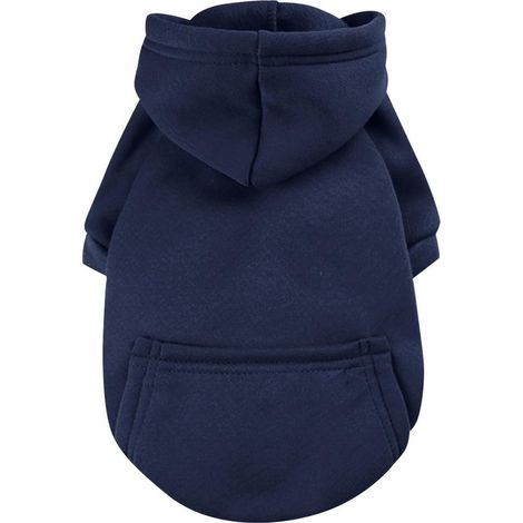 Sudaderas con capucha para perros, abrigo de invierno cálido con bolsillo, cortavientos para chihuahuas para clima frío, azul marino, XXL (1/5)