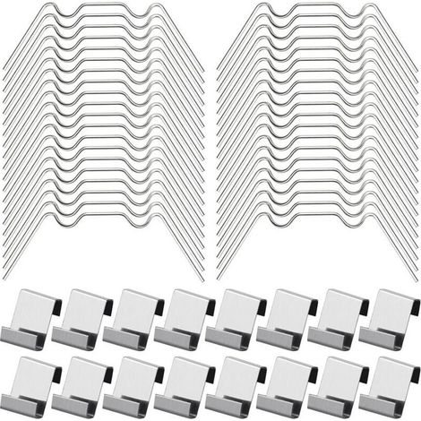 100Pcs Clips de Vitrage pour Serre Inclure 50Type W Serre Pinces en Acier Inoxydable et 50 Clips de Type Z pour Vitre de Serre (1/5)