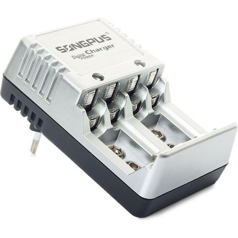 Chargeur pour 4 piles - AA, AAA et 9V (1/3)
