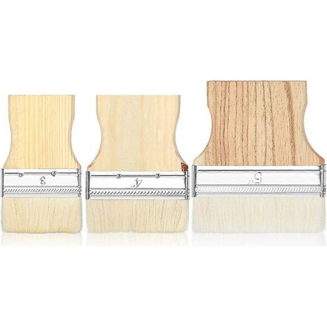 Ensemble de 3 pinceaux plats, larges et robustes (voir photo). (1/5)