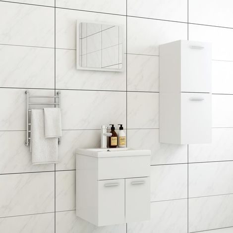 Ensemble de meubles de salle de bain Blanc (1/5)