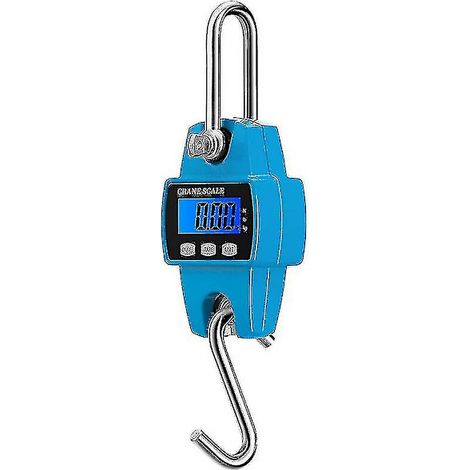Balance électronique à crochet /NN/300kg/50g, balance numérique suspendue, mini balance de levage industrielle, balance électronique à crochet pour bagages, pêche et chasse, bleue-AquaForge