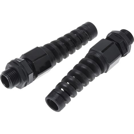 Presse-étoupe PG16 en Nylon 66 pour câble de 10mm à 14mm, avec contre-écrous, IP68 ( Prix pour Paquet de 10 )