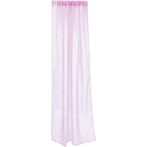 Panneau de rideau semi-transparent à motif d'étoiles pour fenêtre, idéal pour la chambre, le salon ou la salle à manger.-200.00X100.00X0.10CM-Pink (1/4)