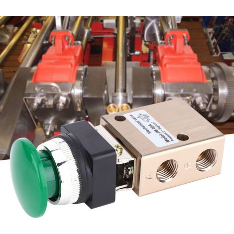 Vanne pneumatique mécanique JM-06A, 2 positions, rappel par ressort 3 voies, bouton-poussoir, vanne PT1/4 pouce (1/5)