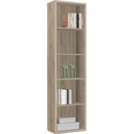 Bibliothèque / étagère de rangement coloris Cambrian - Hauteur 196.5 x Longueur 51.5 x Profondeur 33 cm -PEGANE-