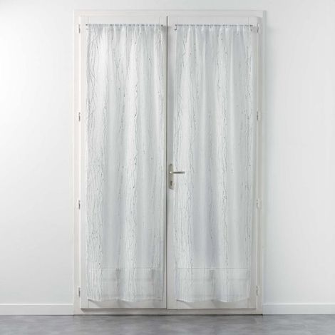 Paire de voilage brise bise 2 x 70 x 200 cm – Blanc – Lavable en machine – Pour fenêtres de cuisine (1/3)