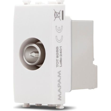 Frutti elettrici compatibili con supporti Vimar Arké bianco interruttore presa pulsante schuko deviatore  Presa TV