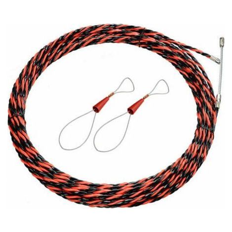 Electric wire puller 50m – Diameter 6mm – Polyester 3 twists – Spring-loaded guide head for confined spaces (1/5)