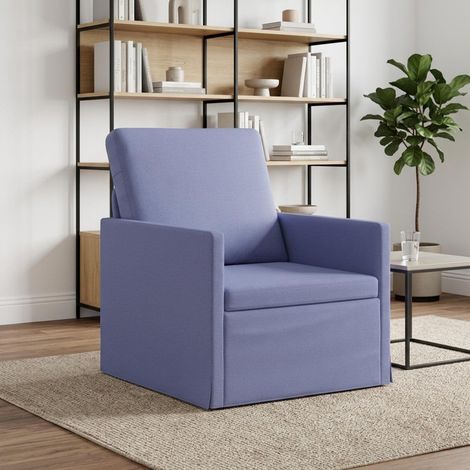 vidaXL Poltrona Blu jeans 70 x 81 x 82 cm Tessuto (1/5)