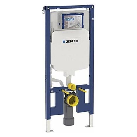 GeberitᅠヨᅠTelaio Geberit Duofix per WC sospeso, 114ᅠcm, con scarico incasso Sigma 8ᅠcm, gomito di scarico in PVC, 111.791.00.1) (1/4)