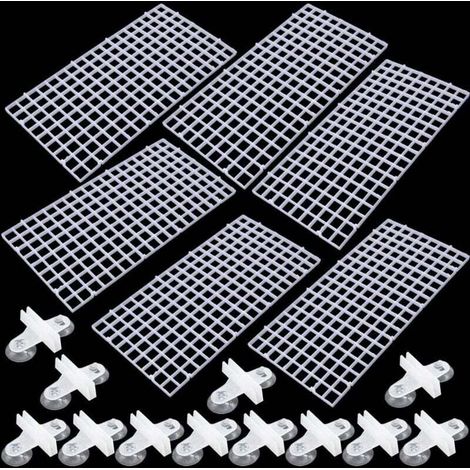 6 pcs Grille Aquarium, Diviseur d’Aquarium en Plastique, Aquarium Séparateur pour Réservoir de Poisson, pour Aquarium pour Séparer les Poissons et Garder Différents Poissons du Combat (1/4)