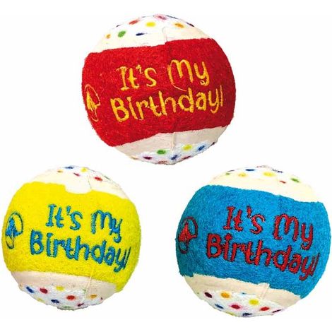 Set 3 pezzi Palla Tennis Party 6,5 cm 3 Pz (1/4)