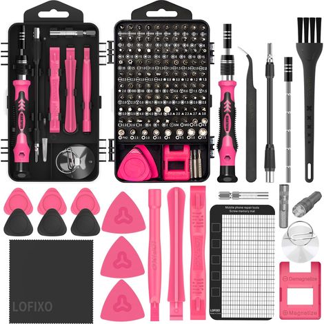 Jeu de Tournevis Aimanté Torx T6 T8 T9 T10,Pentalobe P2 P5,Triwing y00 y0,plat,cruciforme avec levier kit nettoyage pc reparation pour manette,lunette,smartphone,ordinateur (1/5)