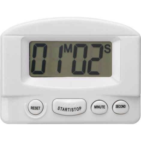 Minuteur de Cuisine Magnétique Multifonction, Compte à Rebours et Alarme Forte, Design Numérique Blanc (1/5)
