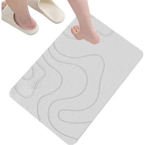 Tappetino da bagno antiscivolo ad asciugatura rapida 40x60 cm, lavabile, super assorbente per bagni, docce, soggiorni e cucine. (1/5)