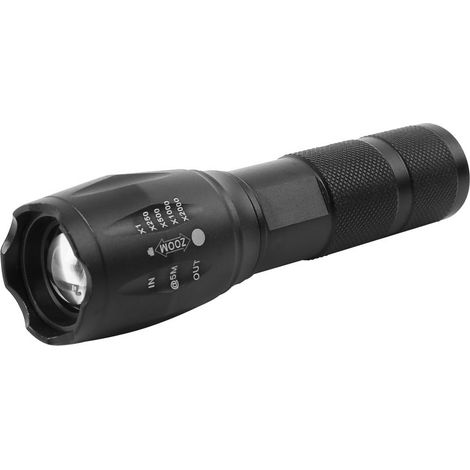 Leuchte Strend Pro Flashlight FL001, T6 150 lm, Aluminiumgehäuse, ZOOM, 2200 mAh, Powerbank, USB-Ladefunktion (1/2)