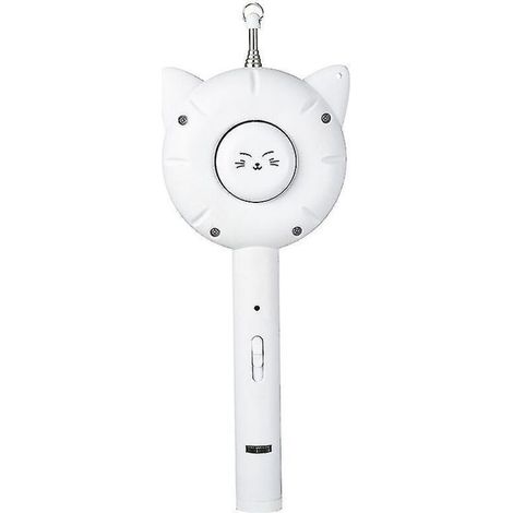 3-in-1 interaktives Katzenspielzeug: Zauberkamm zur Fellpflege, interaktiver Laserpointer und ausziehbarer Stab zur Erregung der Katze (weiß). (1/5)
