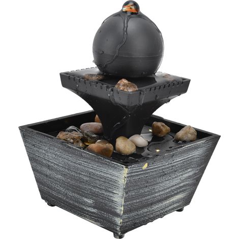 Fontaine d'intérieur à jet d'eau USB 3V, cascade de boules, pour la maison, le bureau ou une table décorative (1/5)