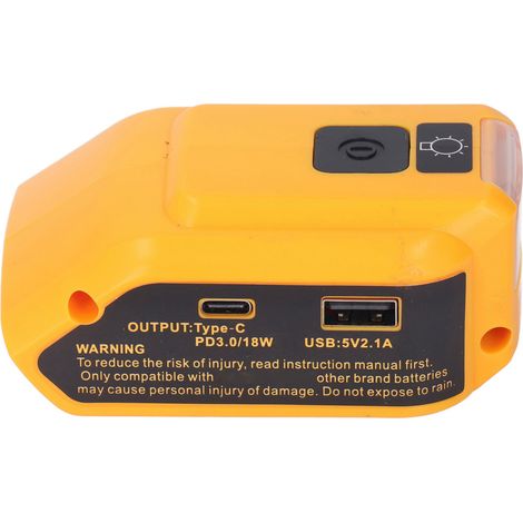 LED-Arbeitsleuchte mit zwei USB-Ausgängen, Lithium-Akku, Notbeleuchtung, 14,4–20 V, 200 lm (1/5)