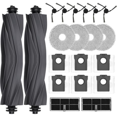 Kit d'accessoires pour aspirateur dreame X40 Ultra Complete / L40 Ultra, 6 sacs à poussière, 4 lingettes, 2 brosses à rouleau, 2 filtres, 6 brosses latérales, kit de pièces de aspirateur robot (1/5)