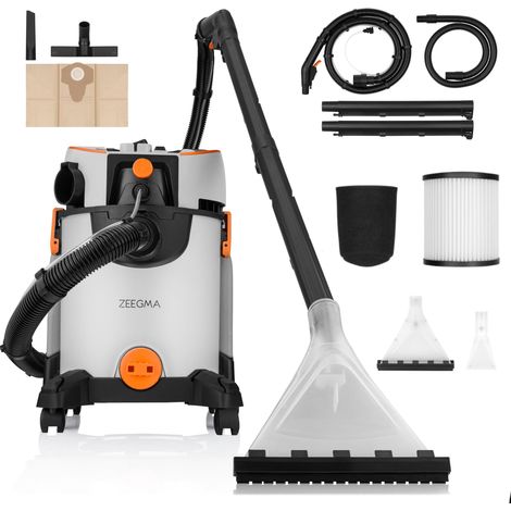 Aspirateur Laveur 1400W avec Filtre HEPA, Réservoir 4L, Fonction Soufflage, Accessoires Multiples pour Maison et Voiture (1/5)