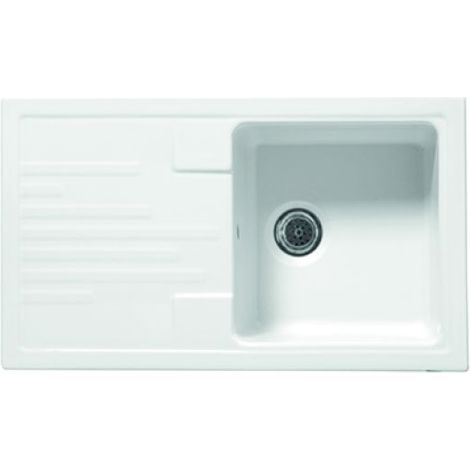 LAVELLO DA INCASSO IN CERAMICA MOD. C282 CON 1 VASCHETTA 86 x 50 Bianco