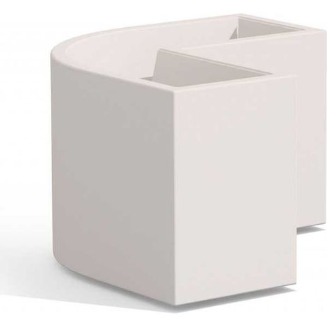 Pot de fleurs d'angle 160 x 35 cm – H 50 cm – En polyéthylène recyclable – Résistant aux intempéries – Pour intérieur et extérieur – Monacis (1/2)