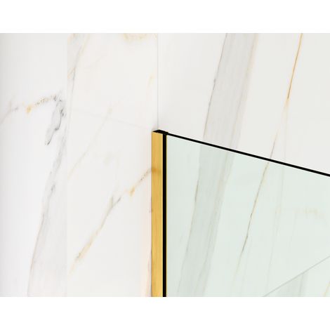 Profilo in acciaio inossidabile per montaggio vetro doccia 8-10mm di spessore 11mm x 2700mm - oro satinato