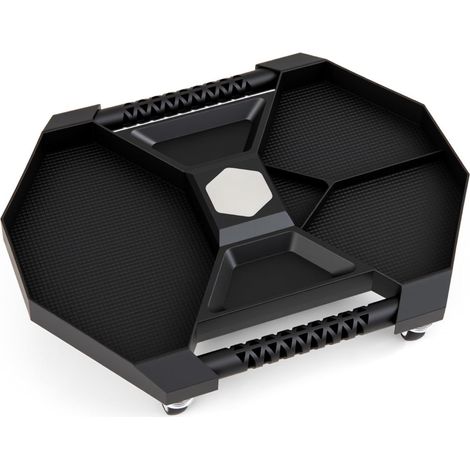 Carro portaherramientas con ruedas 52,5 x 42 x 10,5 cm capacidad 13,5 kg ligero polipropileno negro 200011401