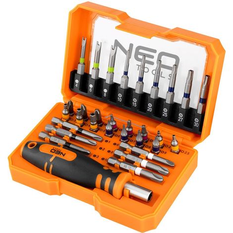 Set de puntas neo tools 56-602 acero S2 25 mm 50 mm
