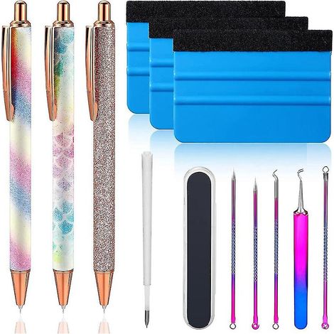 Outils de désherbage pour l'artisanat en vinyle Kit d'outils de désherbage comprenant un stylo à aiguille rétractable à dégagement d'air (1/3)
