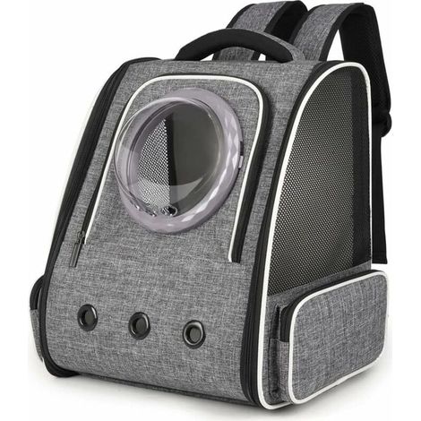 Carrier Bag for Cat Small Dog 10kg, Large Pet Backpack 3 Entry Portable Foldable Spacious and Breathable, Basket with Plush Mattress for Travel Train Car Airplane (1/5)
