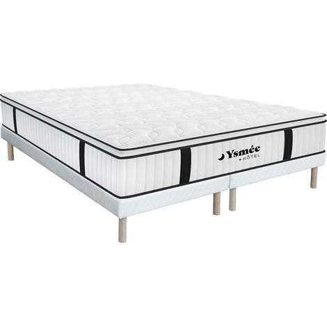Set DELICE di DREAMEA HOTEL: rete e materasso antincendio molle insacchettate e topper integrato 180 x 200 cm (1/5)