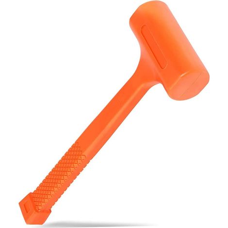 Unelastischer Gummi-Totschlaghammer, 1 Pfund Unicast-Hammer für multifunktionales Bodenbearbeitungsgerät, Gummihammer
