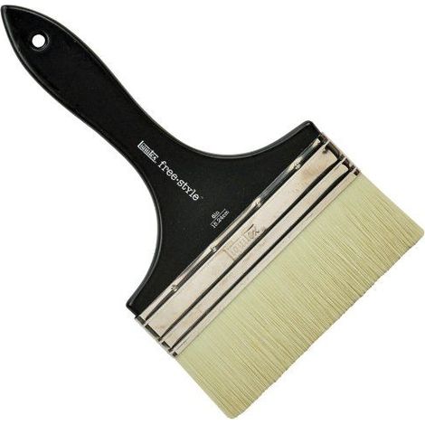 Brosse free style en poils synthétiques - Liquitex - Plate manche court Large 15 cm