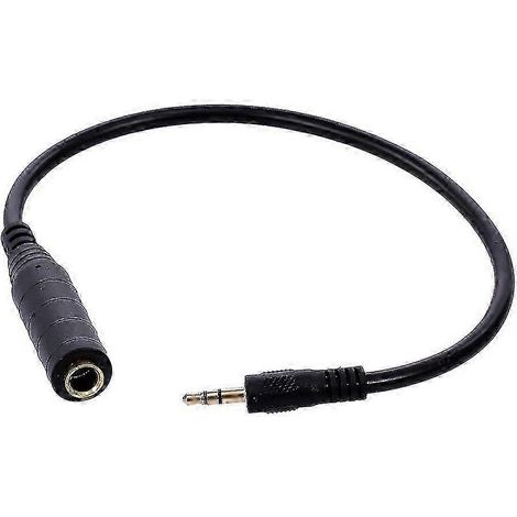 Câble adaptateur audio 3,5 mm vers 6,5 mm (mâle 3,5 mm vers femelle 6,35 mm). (1/5)