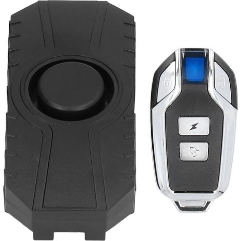 Alarme vélo sans fil avec capteur de vibration et mouvement, étanche, pour moto et vélo électrique, noire, 1 télécommande (1/5)