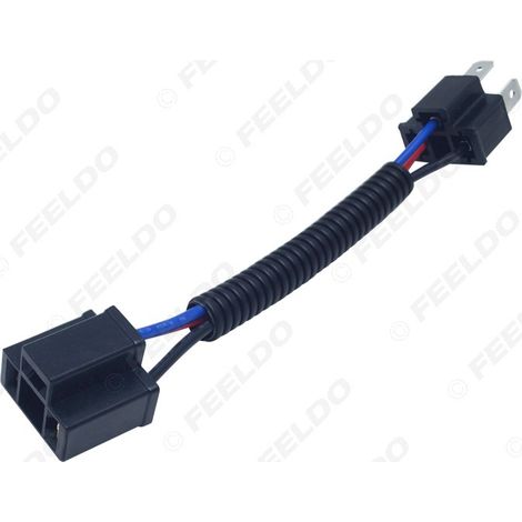 Adaptateur de douille H4 pour lampe LED/HID pour feux automobiles, câble de conversion mâle/femelle