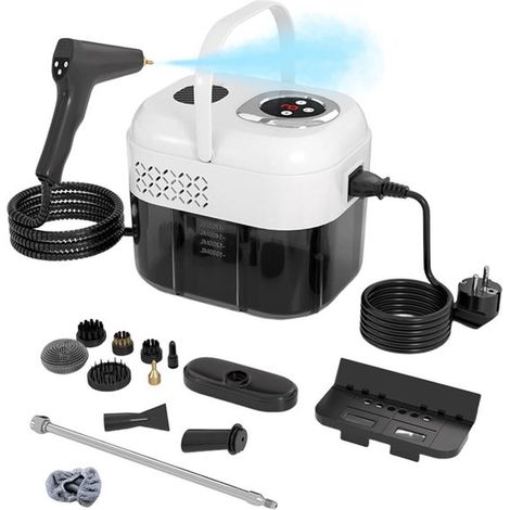 Limpiador a vapor doméstico - Limpiador portátil - Limpieza del hogar - 6 niveles de vapor - Depósito de agua de 1700 ml - Blanco (1/5)