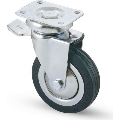 4PZ RUOTA GIREVOLE PER MOBILI art.155BIS mm. 80-piastra mm.64x50
