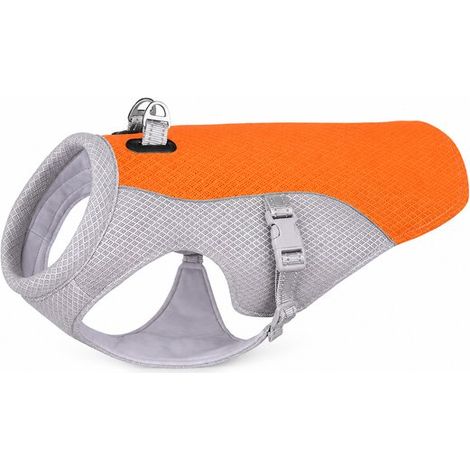 Gilet rafraîchissant pour chien - 25 x 18 x 4 cm - Taille L - Gilet rafraîchissant pour bouledogues français et carlins - Harnais rafraîchissant avec protection UV UPF 50+ - Vêtement respirant pour ch (1/5)
