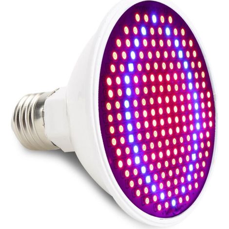 Lampada LED per la coltivazione, luce per piante, lampadina E27 da 20W, spettro LED da 200 pezzi per la coltivazione di piante, fiori e piante da giardino (1/4)